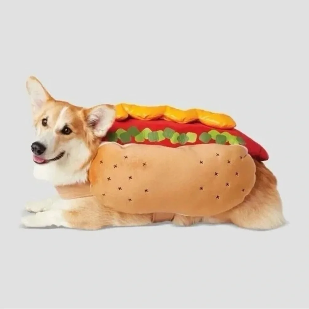 Dog Hot Dog Halloween Costume NWT Size Large  Hyde & Eek 22” Up to 90 lbs
